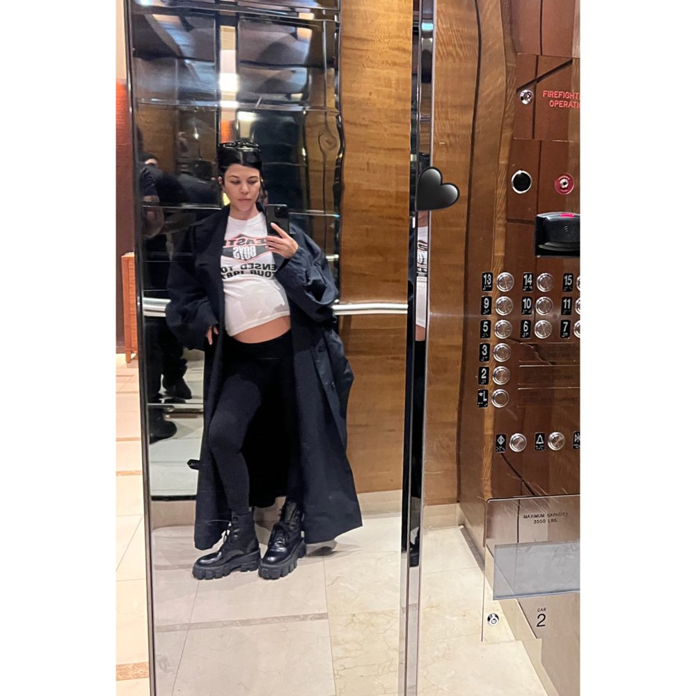 Pregnant Kourtney Kardashian Shows Off Baby Bump During Denver Outing With Travis Barker