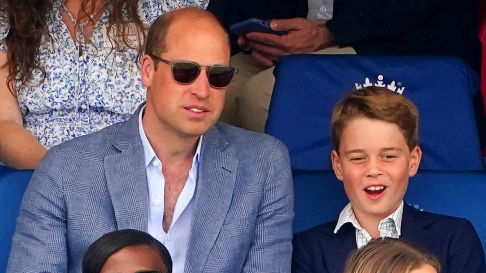 Prince George Enjoys Pizza With Prince William at a Cricket Game: Photos