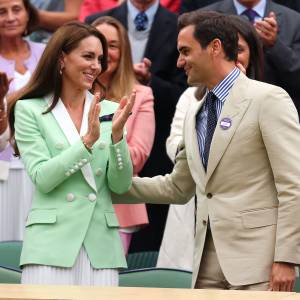 Princess Kate and Roger Federer Are All Smiles While Watching Tennis Match at Wimbledon: Photos