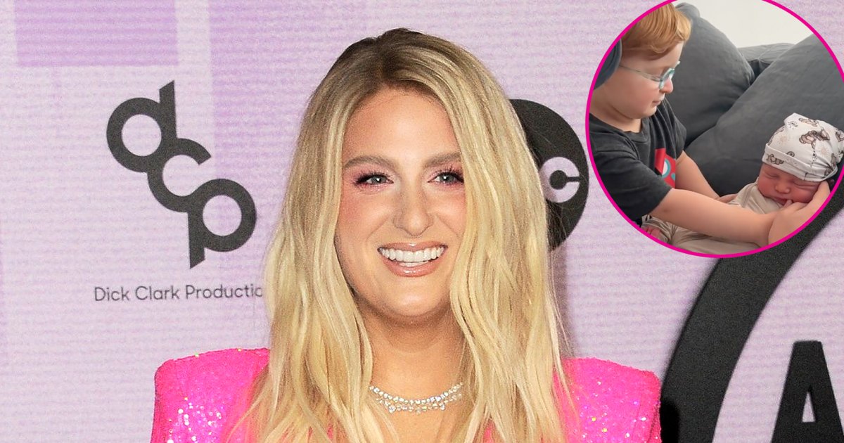 See Meghan Trainor s Son Riley Meet His Baby Brother for the 1st Time
