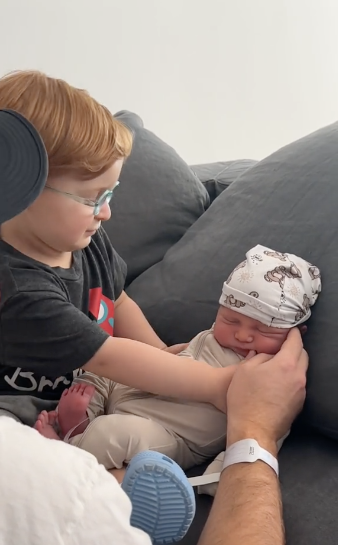 See Meghan Trainor-s Son Riley Meet His Baby Brother for the 1st Time