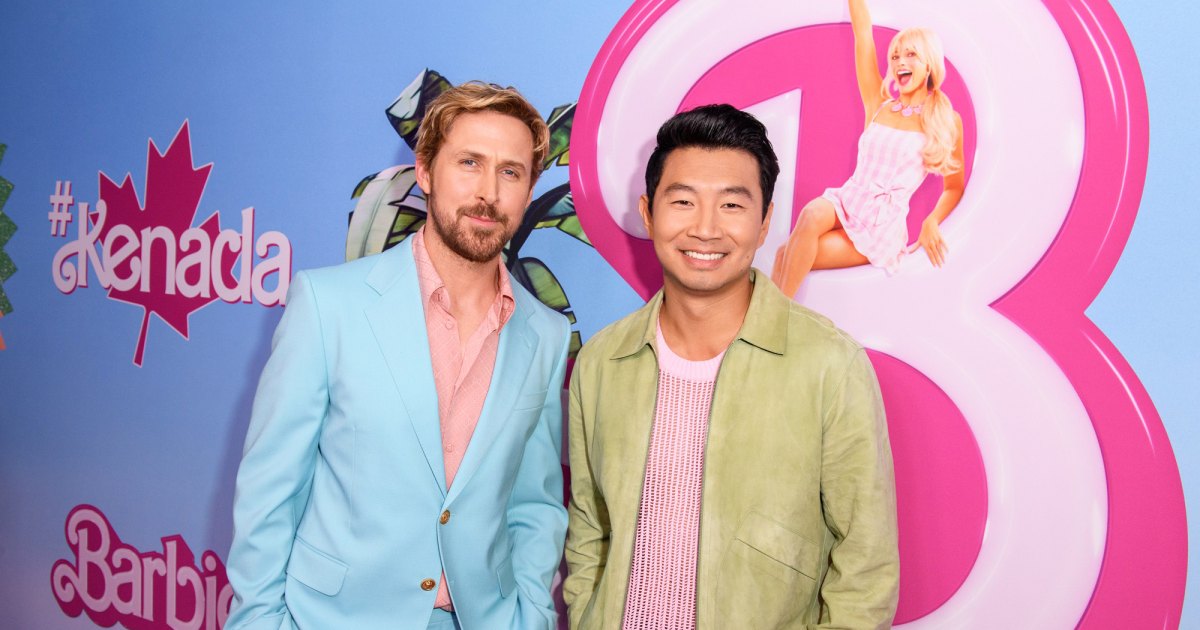 Ryan Gosling And Simu Liu (Duo 1) Mini Celebrity Cutout - Celebrity Cutouts