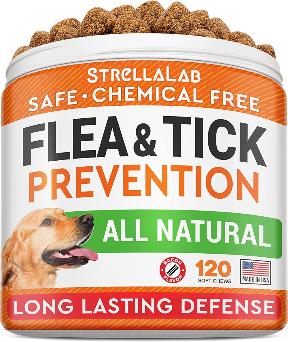 StrellaLab Natural Flea and Tick Chews for Dogs