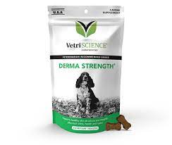 VETRISCIENCE Derma Strength Allergy Dog Chews for Itchy Skin and Immunity with Omega 3