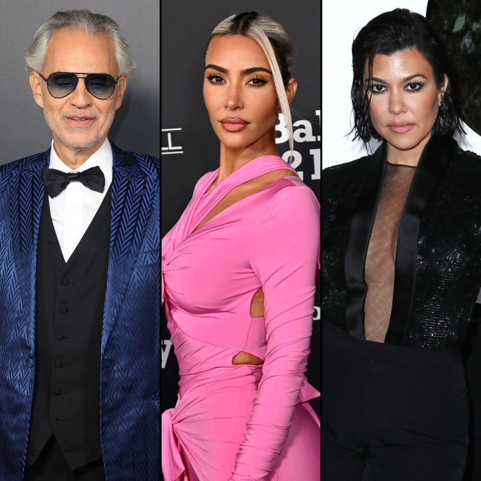 Andrea Bocelli Is 'Flattered' That Both Kim and Kourtney Kardashian Hired Him for Their Weddings