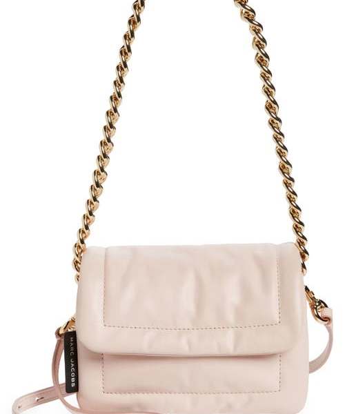 Marc Jacobs Small Pillow Leather Crossbody Bag in Peach Whip at Nordstrom