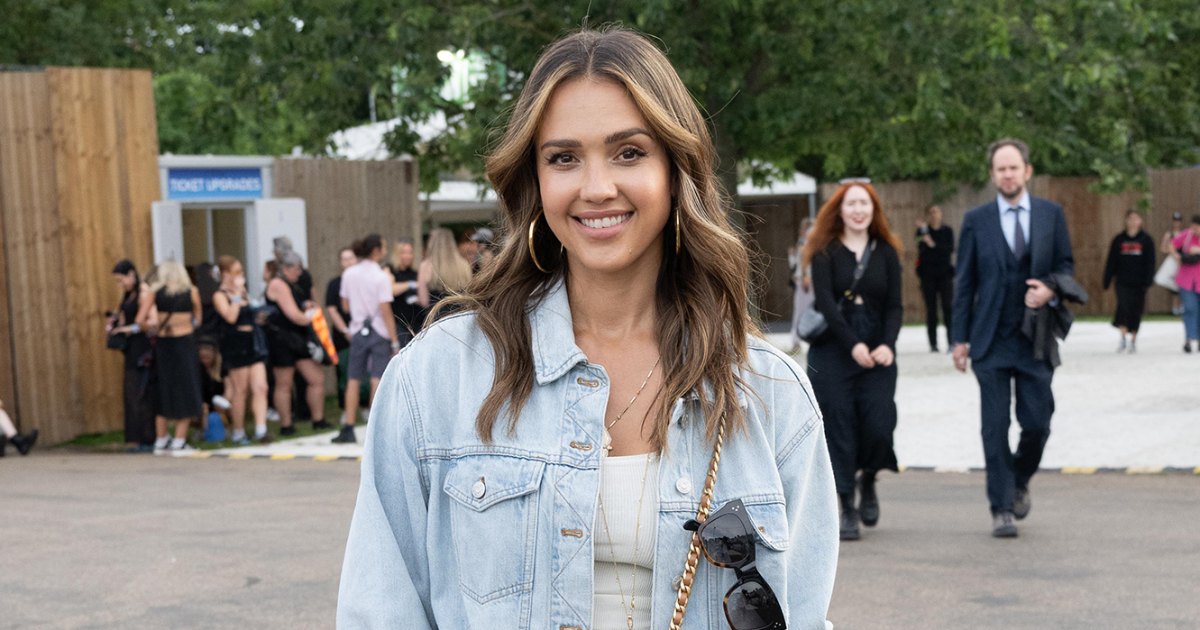 Jessica Alba Dons a Denim Jacket While Out in London