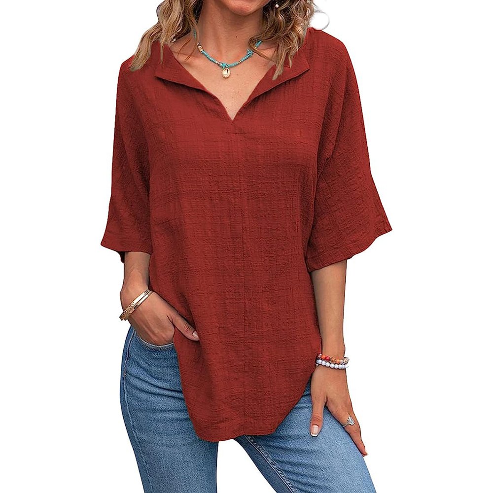 lightweight-tops-for-larger-busts-amazon-v-neck