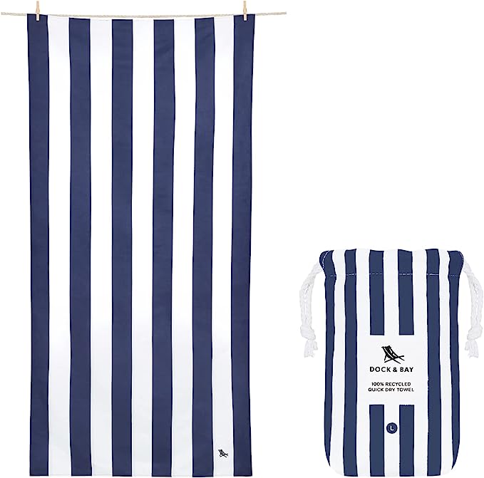 striped beach towel