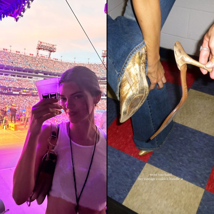 Whoops! Kendall Jenner ‘Went Too Hard’ at Chris Stapleton Concert – That Her Vintage Heel Snapped