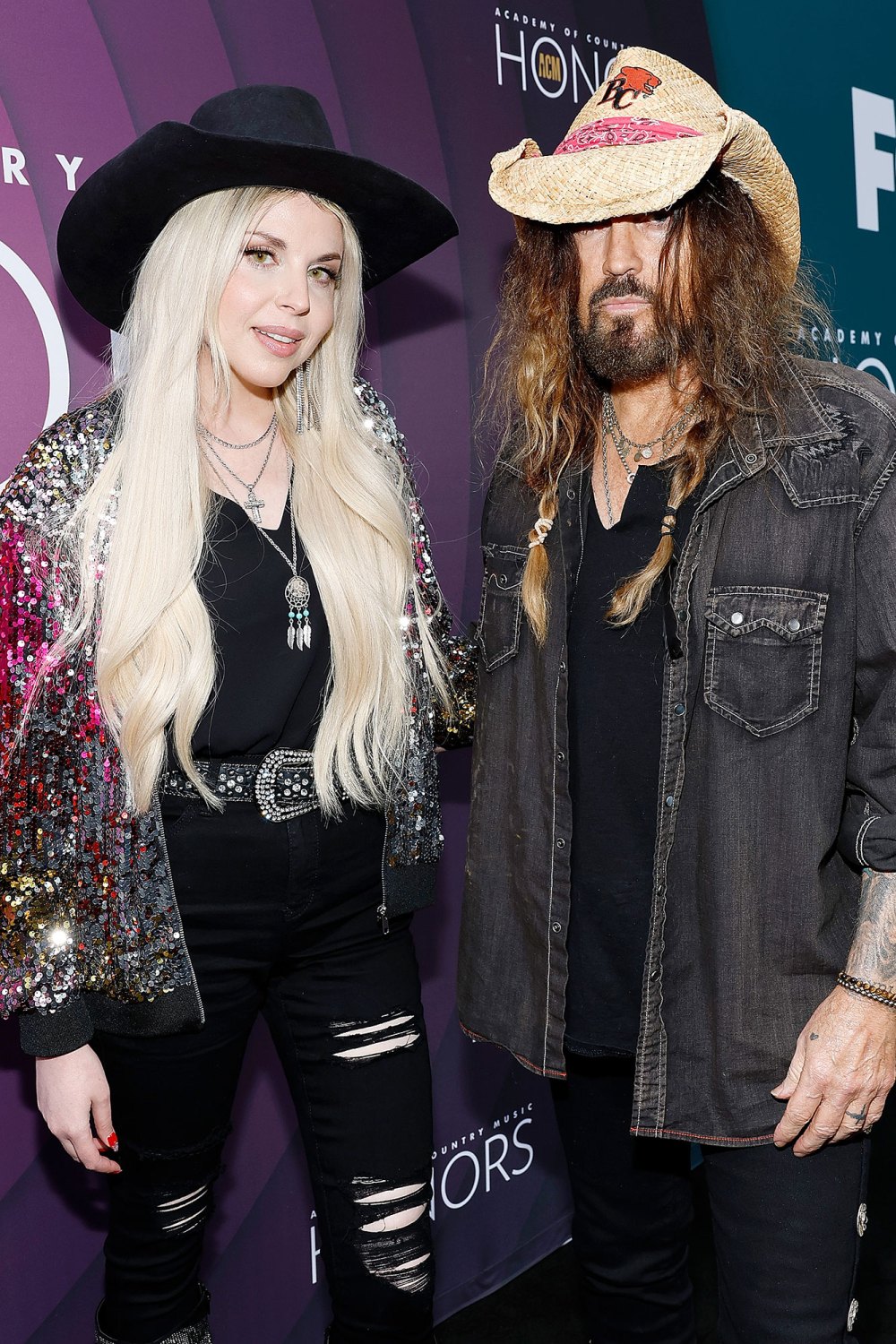 1634727374 Billy Ray Cyrus Makes Red Carpet Debut With Fiancee Firerose 16th Annual Academy of Country Music Honors