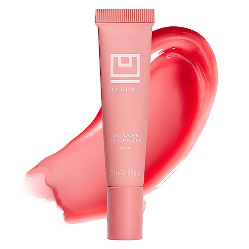 U Beauty The PLASMA Tinted Lip Compound - Sheer Pink Lip Gloss Plumping Treatment, Hyaluronic Acid & Ceramides Deeply Hydrate - Peptides & Salicylic Acid Visibly Smooth and Improve Lines, Rose - 15 mL