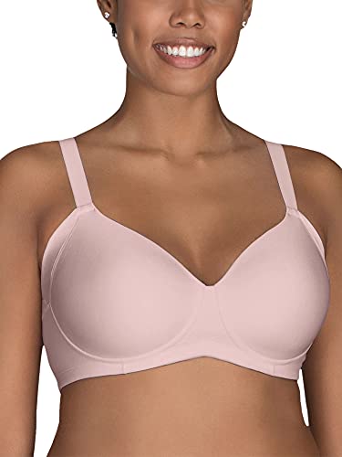 Vanity Fair Women's Beauty Back Bra with Extended Side & Back Smoothing, Full Figure Wirefree-Sheer Quartz, 40DD