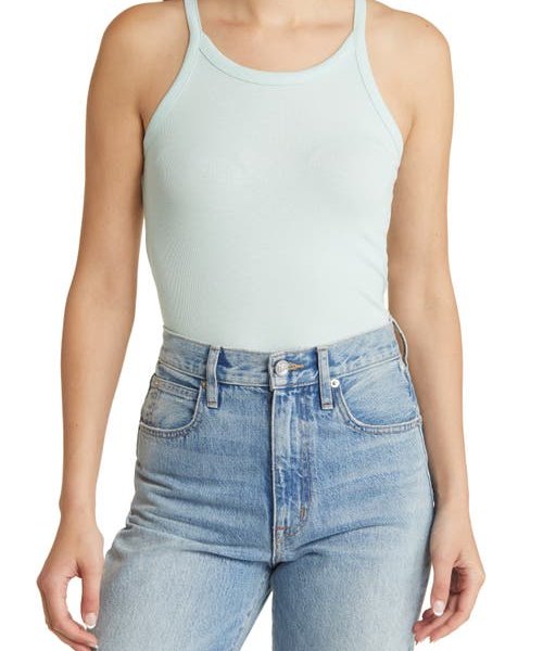Madewell Brightside '90s Tank in Morning Breeze at Nordstrom, Size X-Large