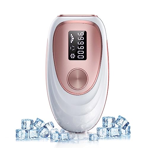 Laser Hair Removal With Cooling System, at-Home IPL Hair Removal for Women Men, Upgraded to 999,900 Flashes Permanent Hair Removal Device on Facial Legs Arms Bikini Line