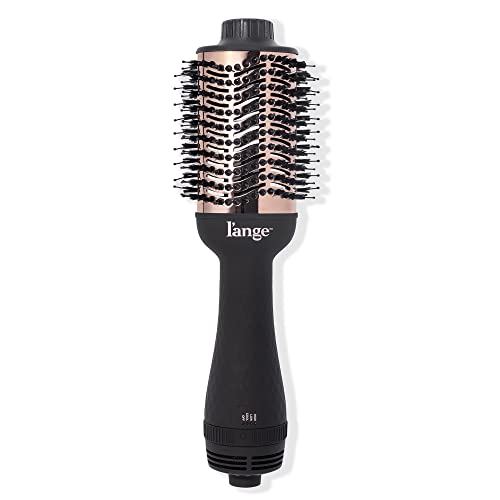 L’ANGE HAIR Le Volume 2-in-1 Titanium Brush Dryer Black | Hot Air Blow Dryer Brush in One with Oval Barrel | Hair Styler for Smooth, Frizz-Free Results for All Hair Types