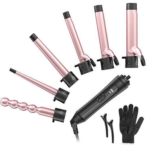The Duomishu 6-in-1 Curling Wand Set sold on Amazon
