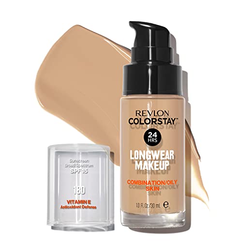 15 Best Early Labor Day Beauty Deals at Amazon 8 Revlon Liquid Foundation, ColorStay Face Makeup for Combination & Oily Skin, SPF 15, Longwear Medium-Full Coverage with Matte Finish, Sand Beige (180), 1.0 Oz