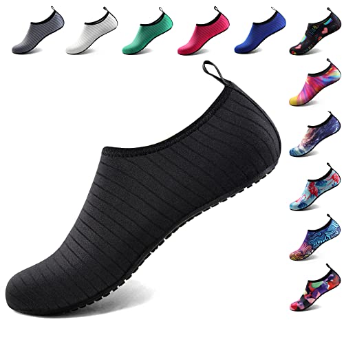 Water Shoes for Women Men Quick-Dry Aqua Socks Swim Beach Barefoot Yoga Exercise Wear Sport Accessories Pool Camping Must Haves Adult Youth Size 7-8 Women/6-7 Men