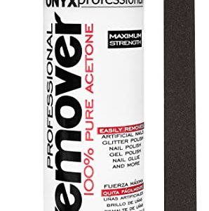 Onyx Professional 100% Acetone Nail Polish Remover Kit 16 Fl Oz. Bottle With 7 Inch Nail File