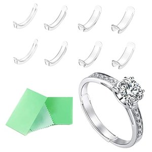 12 Pack Ring Rubber Size Adjuster for Loose Rings Invisible  Ring Guard for Women 4 Size Clear Plastic Wide Thin Band Resizing Ring  Resize Make Ring Smaller Without Resizing for Men 