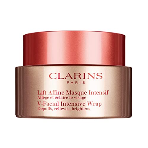 Clarins V-Facial Intensive Wrap Face Mask | Award-Winning Facial Contouring Mask | Visibly Reduces Puffiness and Swelling Caused by Stress,Heat and Hormonal Changes | Promotes Even Skin Tone | 2.5 Oz