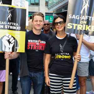 Benjamin McKenzie and Morena Baccarin Make Rare Appearance Together at SAG-AFTRA Strike Picket Line