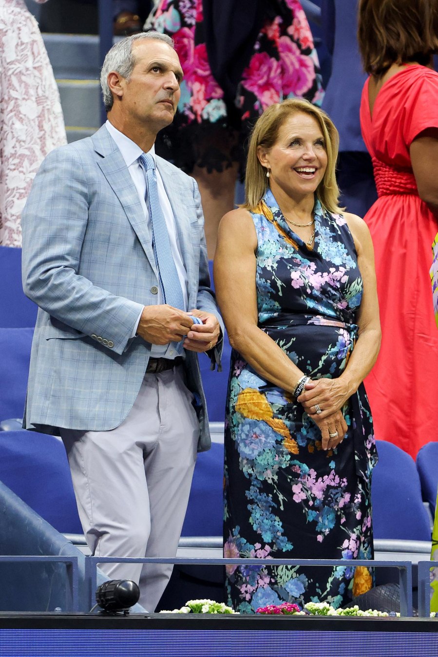Celebrities Spotted Who Attended the 2023 US Open Barack and Michelle Obama Lindsey Vonn and More 317 Katie Couric and John Molner