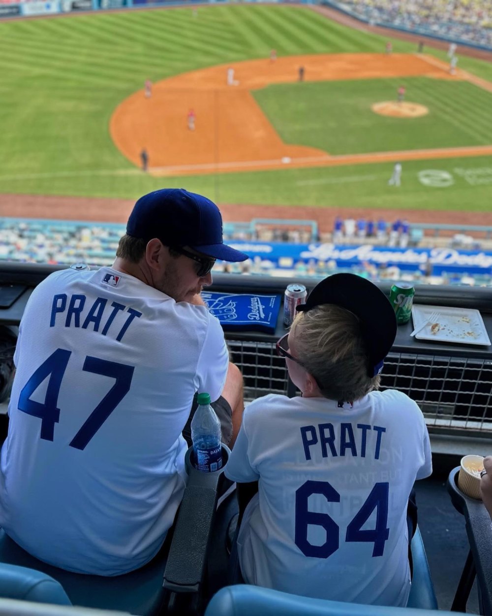 Chris Pratt And Son Dodgers Instagram 2