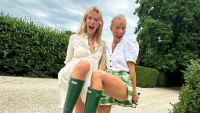 Gwyneth Paltrow and Daughter in Matching Hunter Boots