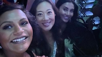 Mindy Kaling at Beyonce's Las Vegas tour stop