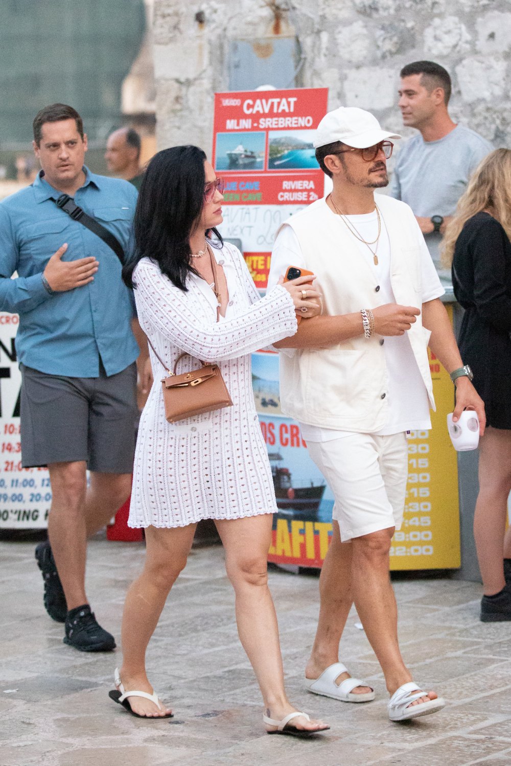 Katy Perry and Orlando Bloom Twin in White During Croatia Getaway Ahead of Real Estate Trial