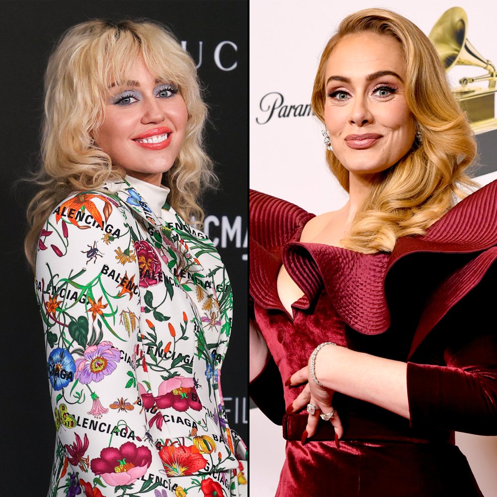 Miley Cyrus 'Often' Thought of Adele When Writing 'Used to Be Young,' Glad She's 'Obsessed'