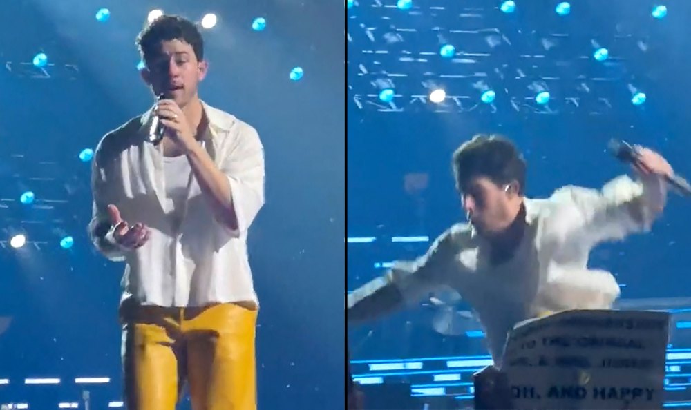 Nick Jonas Falls Into a Hole on Stage While Singing ‘Sail Away