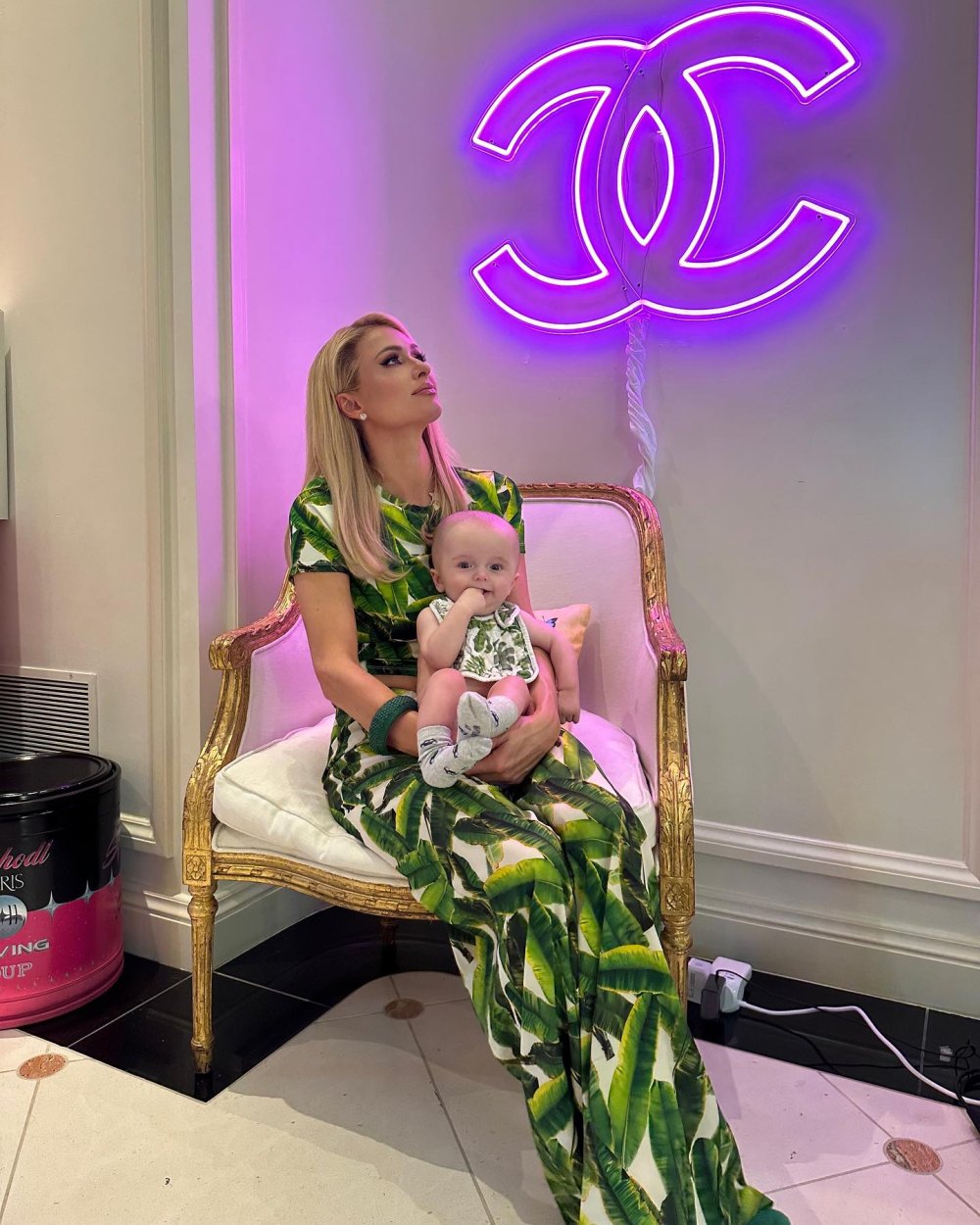 Paris Hilton Matches With Son
