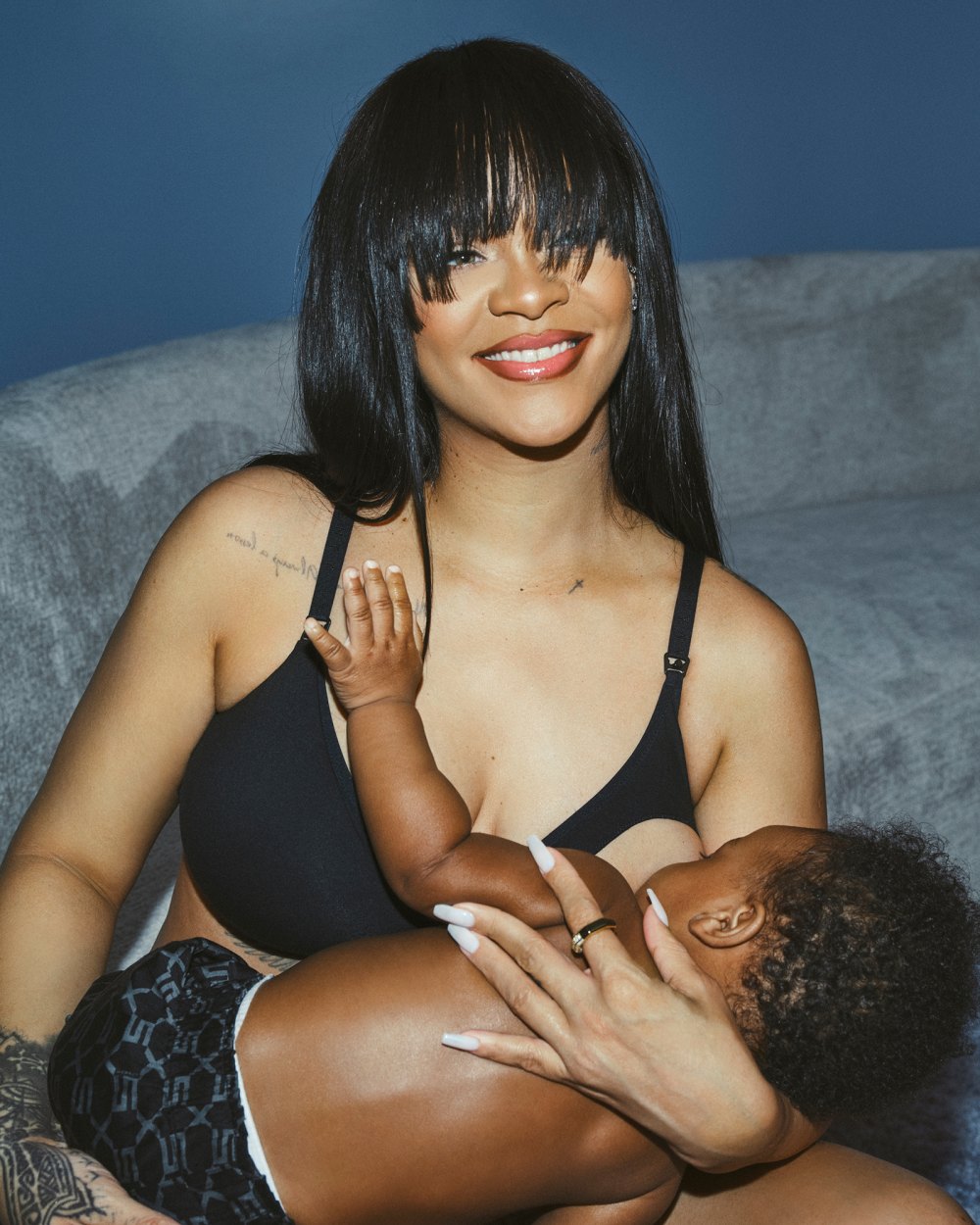 Rihanna and Son RZA Model in New Savage x Fenty Maternity Ad