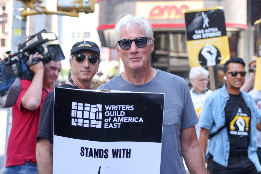 Richard Gere Joins Hundreds Of Members And Supporters Of The WGA Union And SAG-AFTRA