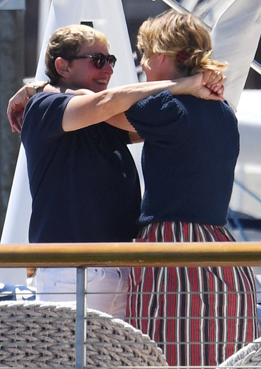 Ellen DeGeneres and Portia De Rossi Celebrate Their 15th Wedding Anniversary With Yacht PDA: Photos