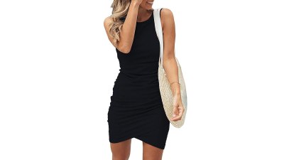 ruched bodycon dress