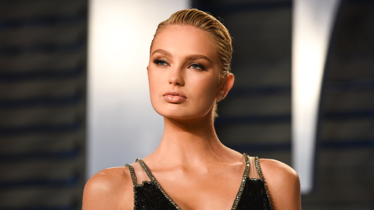 slicked-back hair
