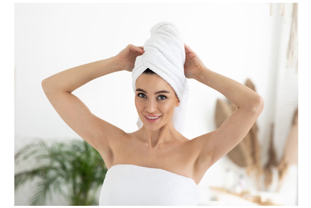 Microfiber Women's SPA Wrap Bath Towel with Adjustable Closure Ultra Soft Long  Shower Wraps for Women