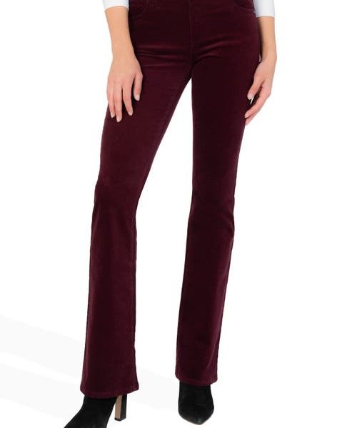 KUT from the Kloth Baby Bootcut Corduroy Jeans in Wine at Nordstrom, Size 0