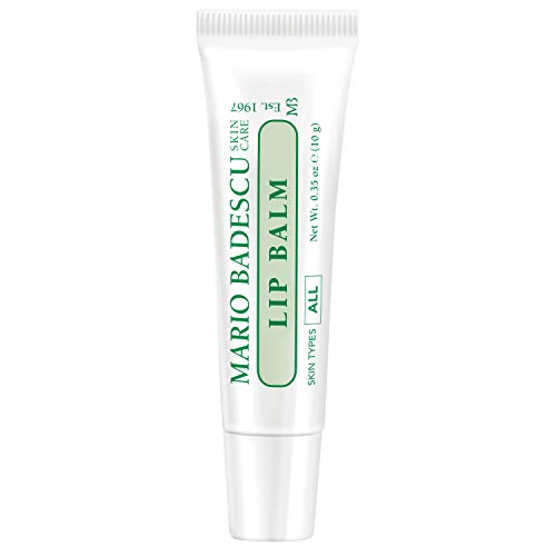 Mario Badescu Moisturizing Original Lip Balm for Dry Cracked Lips, Infused with Coconut Oil and Shea Butter, Ultra-Nourishing Lip Care Moisturizer for Soft, Smooth and Supple Lips, 0.35 Oz