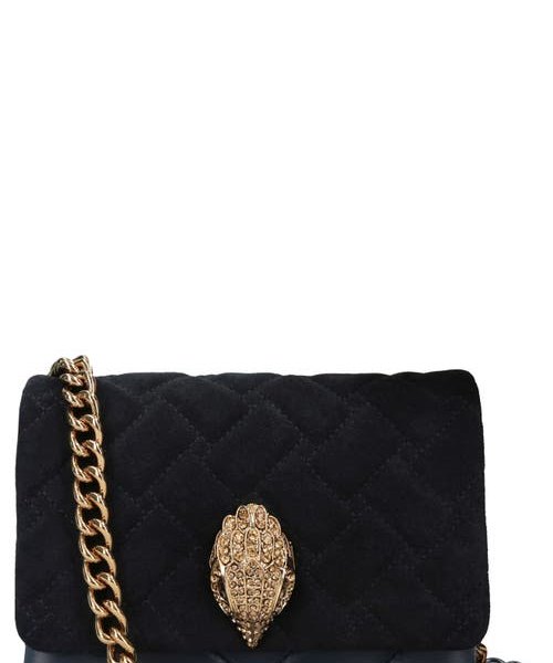 Kurt Geiger London Mini Kensington Quilted Leather Crossbody Bag in Dark Blue at Nordstrom