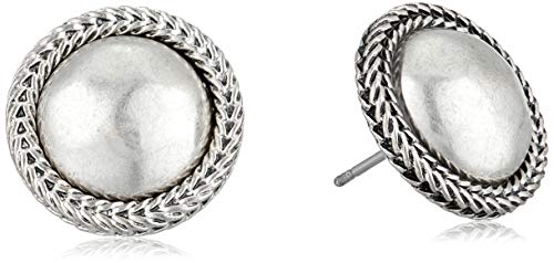 Lucky Brand Women's Chain Bead Post Earrings, Silver, One Size