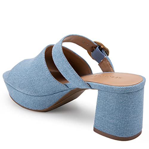 Aerosoles Women's Cosmic Heeled Sandal, Denim, 5