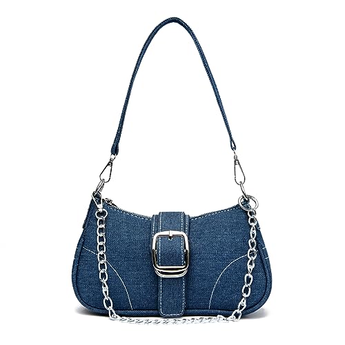 SAJOSE Small Quilted Crossbody Bag, Trendy Designer Mini Shoulder Bag, Phone Wallet Purse for Women (0211-dark blue)