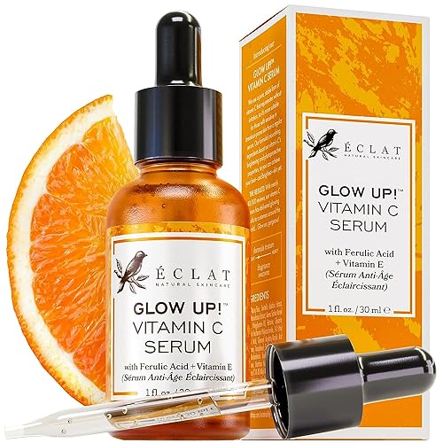 Vitamin C Face Serum - Hyaluronic Acid, Ferulic Acid, & Vit E - Anti Aging Facial Brightening Serum for Skin Care - Timeless Pure Vitamin C Serum for Face, Vit C Serum Oil