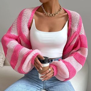pink striped sweater