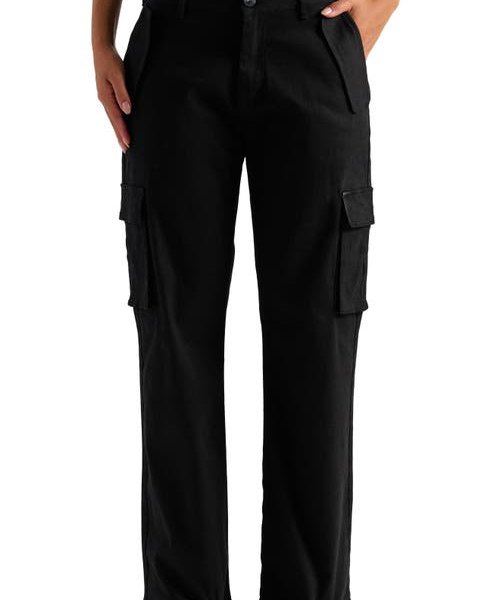 Naked Wardrobe Camo Cargo Pants in Black at Nordstrom, Size X-Small